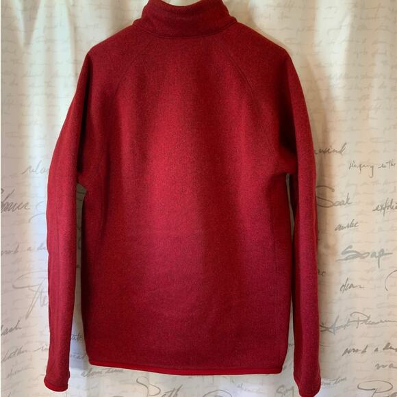 Patagonia Men's Red Better Sweater Quarter Zip Fleece Sweater Medium - Picture 3 of 4